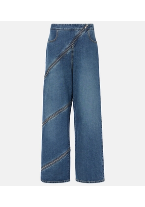 Alaia Zip-up wide-leg jeans