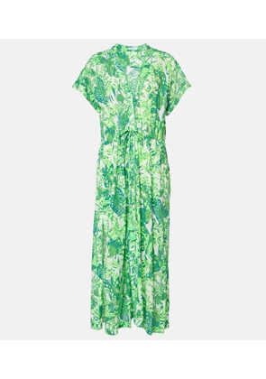 Poupette St Barth Mya printed halterneck maxi dress