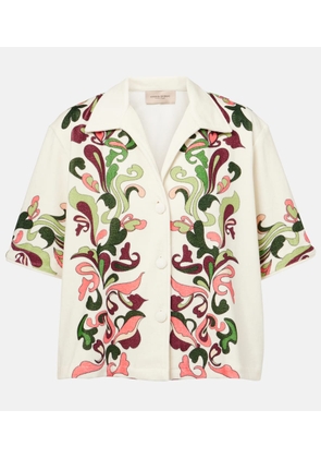 Adriana Degreas Inamorata cotton-blend bowling shirt