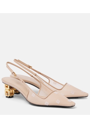 Givenchy G Cube 4G mesh slingback pumps