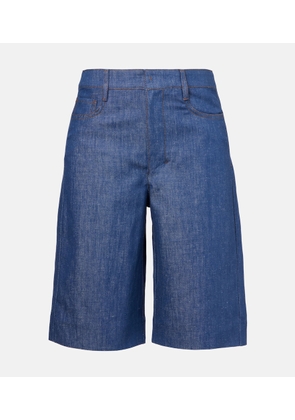'S Max Mara Eric cotton and linen twill shorts