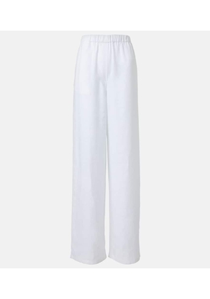 Loro Piana Valerio high-rise linen wide-leg pants