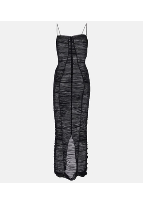Dolce&Gabbana Sheer draped tulle midi dress