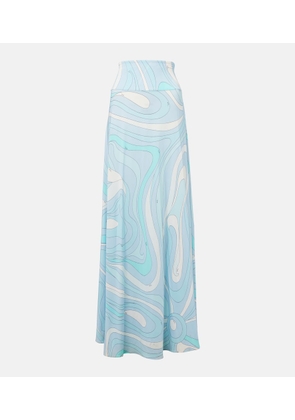 Pucci Marmo high-rise satin jersey maxi skirt