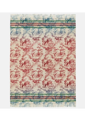 The House of Lyria Zacinto fringed linen jacquard blanket