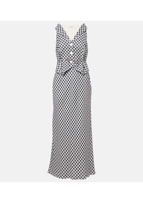 Rixo Kimmy checked maxi dress