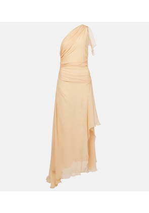 Victoria Beckham Draped one-shoulder silk maxi dress