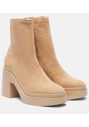 Clergerie Nina suede platform ankle boots