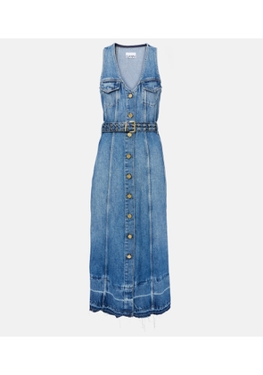 Ganni Denim midi dress