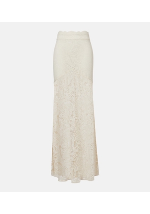 Alexandra Miro Juniper semi-sheer lace maxi skirt