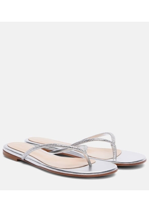 Gianvito Rossi India metallic leather thong sandals
