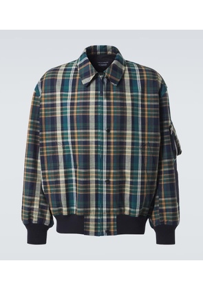Comme des Garcons Homme Checked cotton and linen blouson