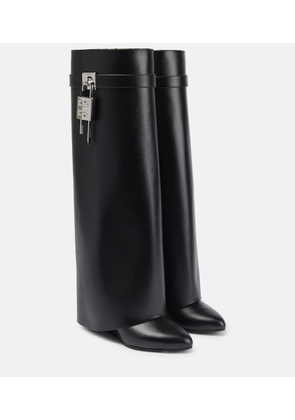 Givenchy Shark Lock leather knee-high boots