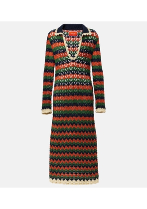 La DoubleJ Perry crochet cotton polo dress