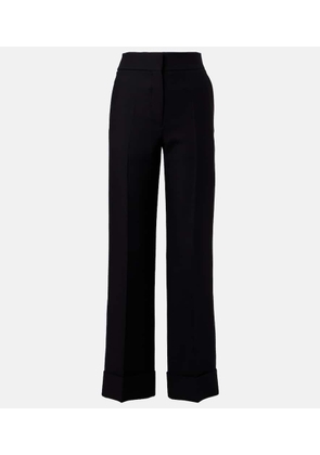 Valentino Wool and silk wide-leg pants