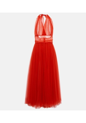 Dolce&Gabbana Halter-neck tulle midi dress