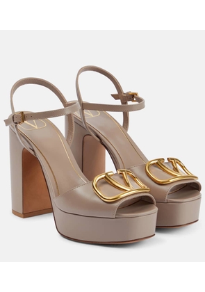 Valentino Garavani VLogo leather platform sandals