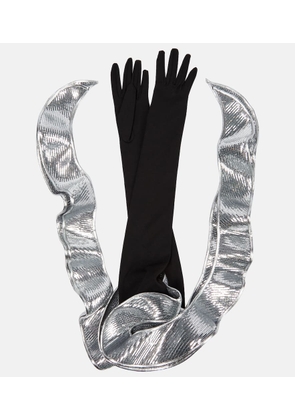 David Koma Long sequined gloves
