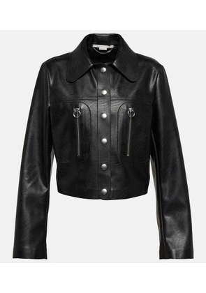 Stella McCartney Faux leather shirt jacket