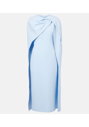 Safiyaa Oria caped crepe cocktail dress