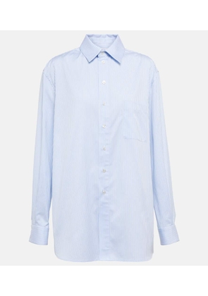 Saint Laurent Cassandre pinstripe cotton poplin shirt