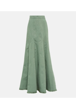 Max Mara Flared high-rise cotton maxi skirt