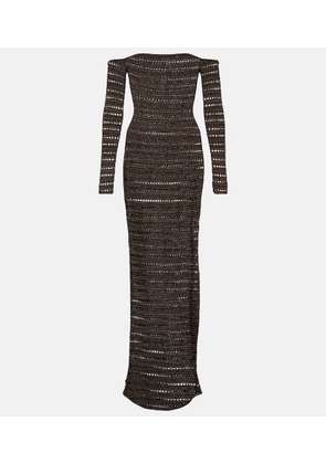 Aya Muse Montro sheer knit maxi dress