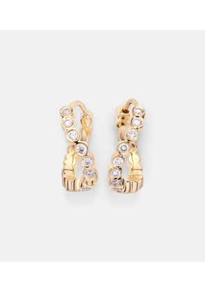 Sophie Bille Brahe Petit Courant 18kt gold hoop earrings with diamonds