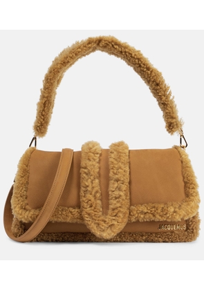 Jacquemus Le Bambimou Doux shearling-trimmed leather shoulder bag