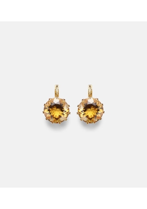 Ileana Makri Crown Medium 18kt gold earrings with citrines