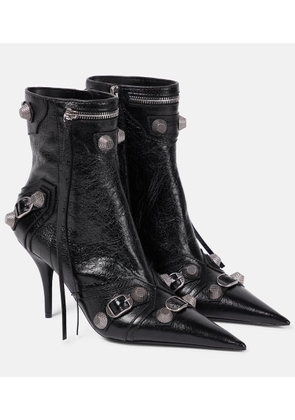 Balenciaga Cagole leather ankle boots