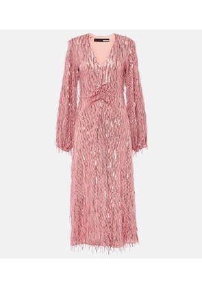 Rotate Sequined midi dress