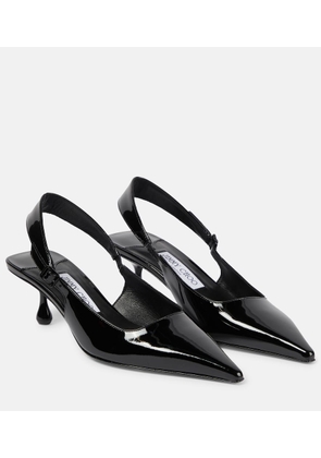 Jimmy Choo Amel 50 Pat leather slingback pumps