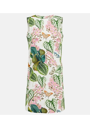 Oscar de la Renta Floral cotton-blend minidress