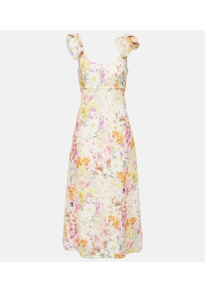 Zimmermann Harmony floral linen midi dress