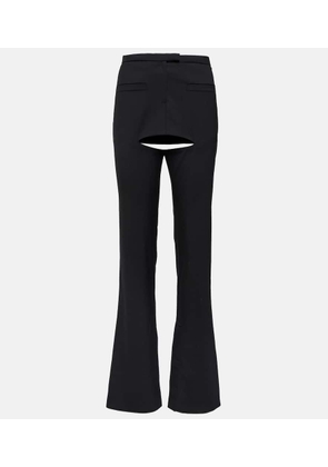 Courreges Cutout wool-blend flared pants