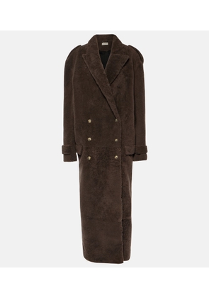 The Mannei Rutul oversized faux fur-trimmed coat