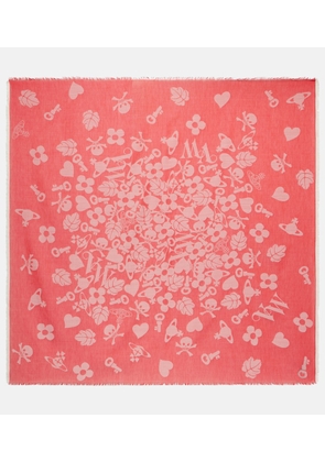Vivienne Westwood VW Icons cotton, wool, and silk scarf