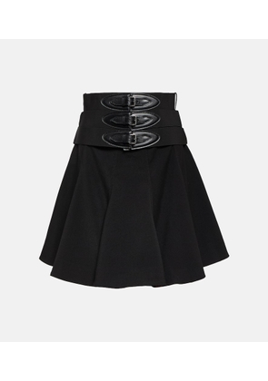 Alaia Belted wool miniskirt