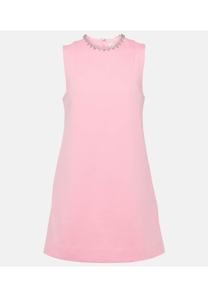 Area Crystal-embellished cutout minidress