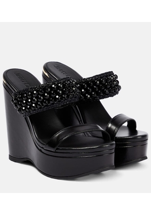 Jimmy Choo Amoure Wedge 130 leather sandals
