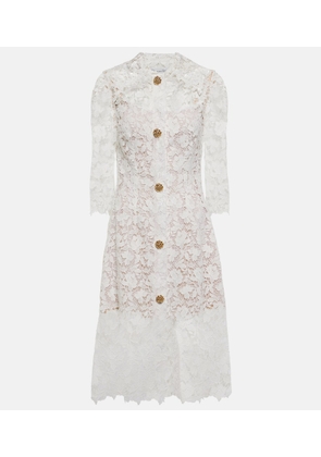 Oscar de la Renta Embellished lace midi dress