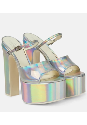 Valentino Garavani VLogo holographic platform sandals
