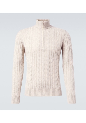 Loro Piana Mezzocollo Treccia cashmere sweater