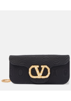 Valentino Garavani VLogo Signature embellished moire clutch