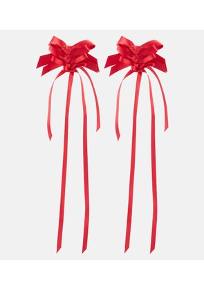 Simone Rocha Rosette Bow satin earrings