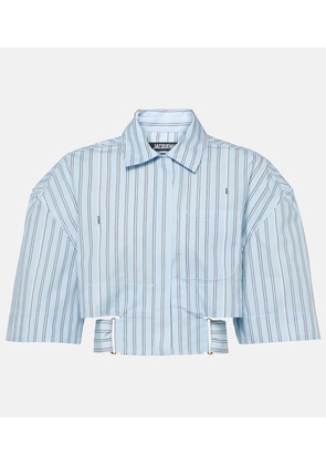 Jacquemus La Chemise Courte Bari striped cotton shirt