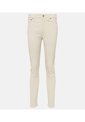 Polo Ralph Lauren High-rise skinny leg leather pant