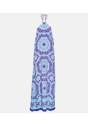 Alexandra Miro Asher printed halterneck maxi dress