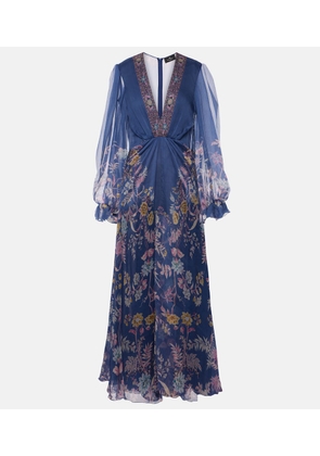 Etro Printed silk gown